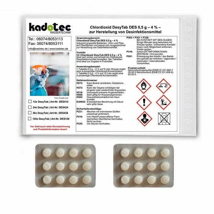 Chlorschock In 20-g-Tabletten, Ideal Für Die Wasserdesinfektion
